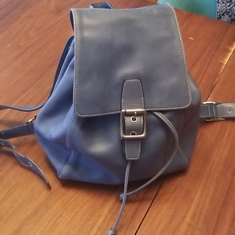 Blue Coach backpack...pretty!!